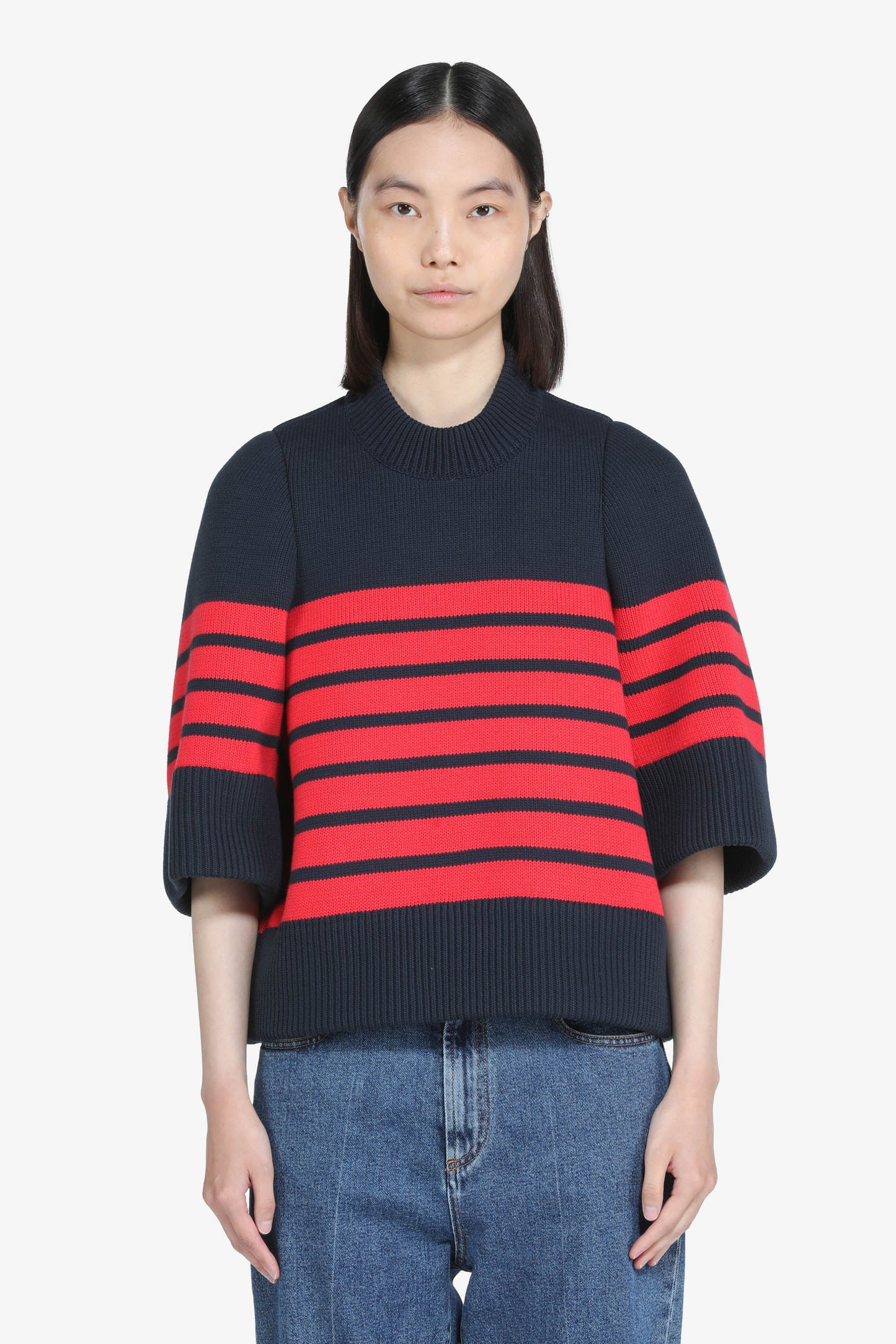 MAGLIA A007 GIROCOLLO BLU