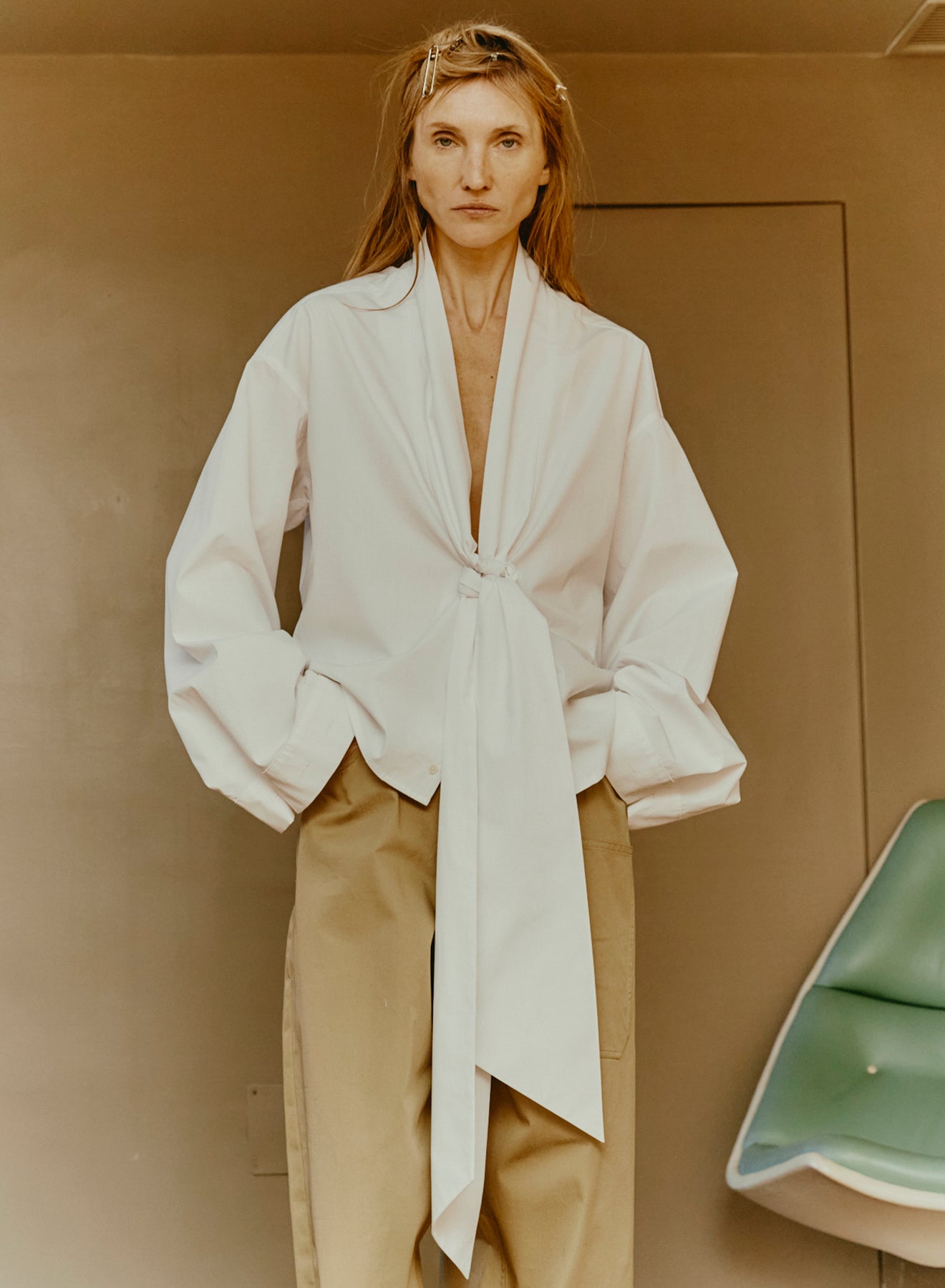 Maison Jejia Viv Shirt Scarf Collar