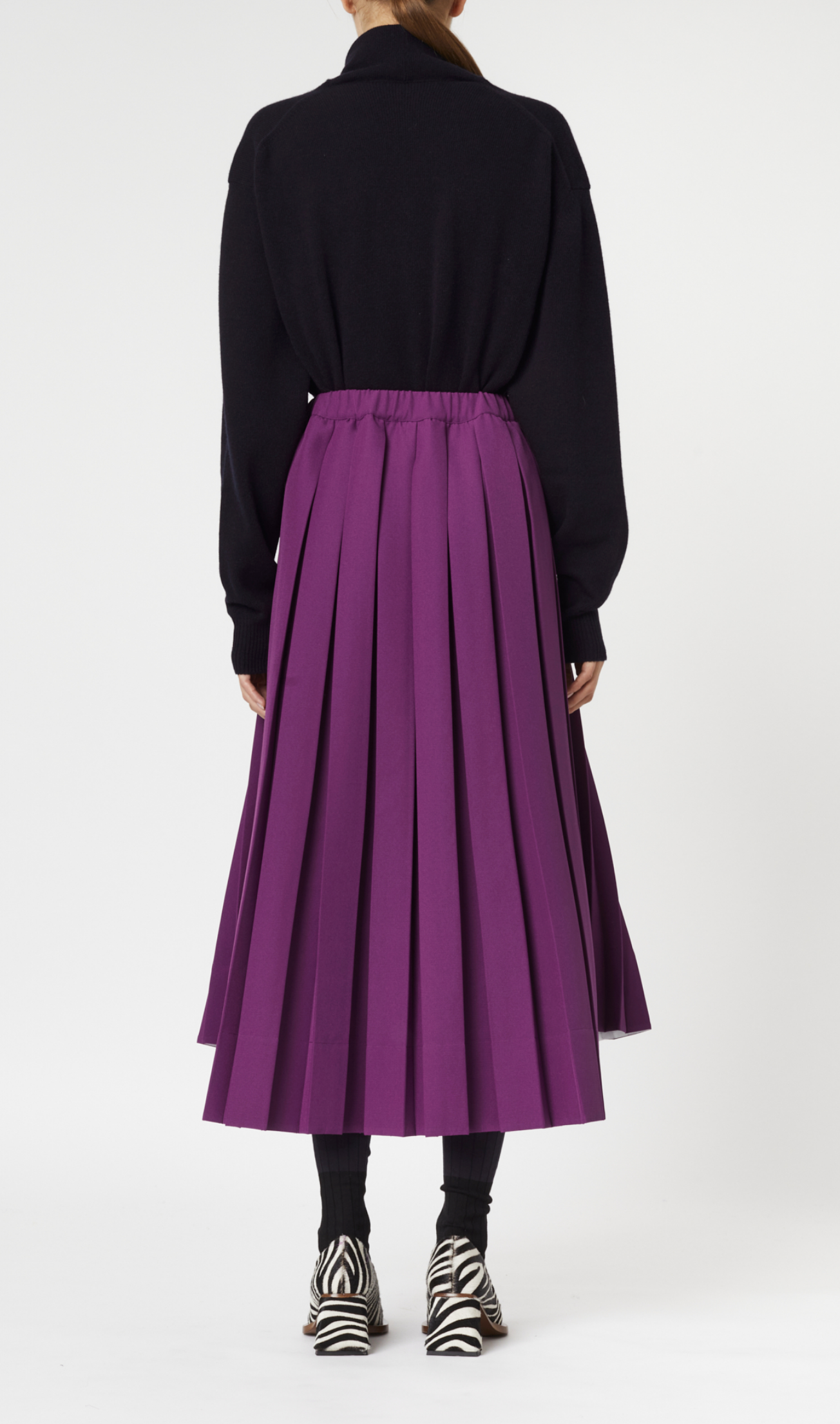 1010.00 Skirt Pleated Purple PLAN C Salvatore Schito