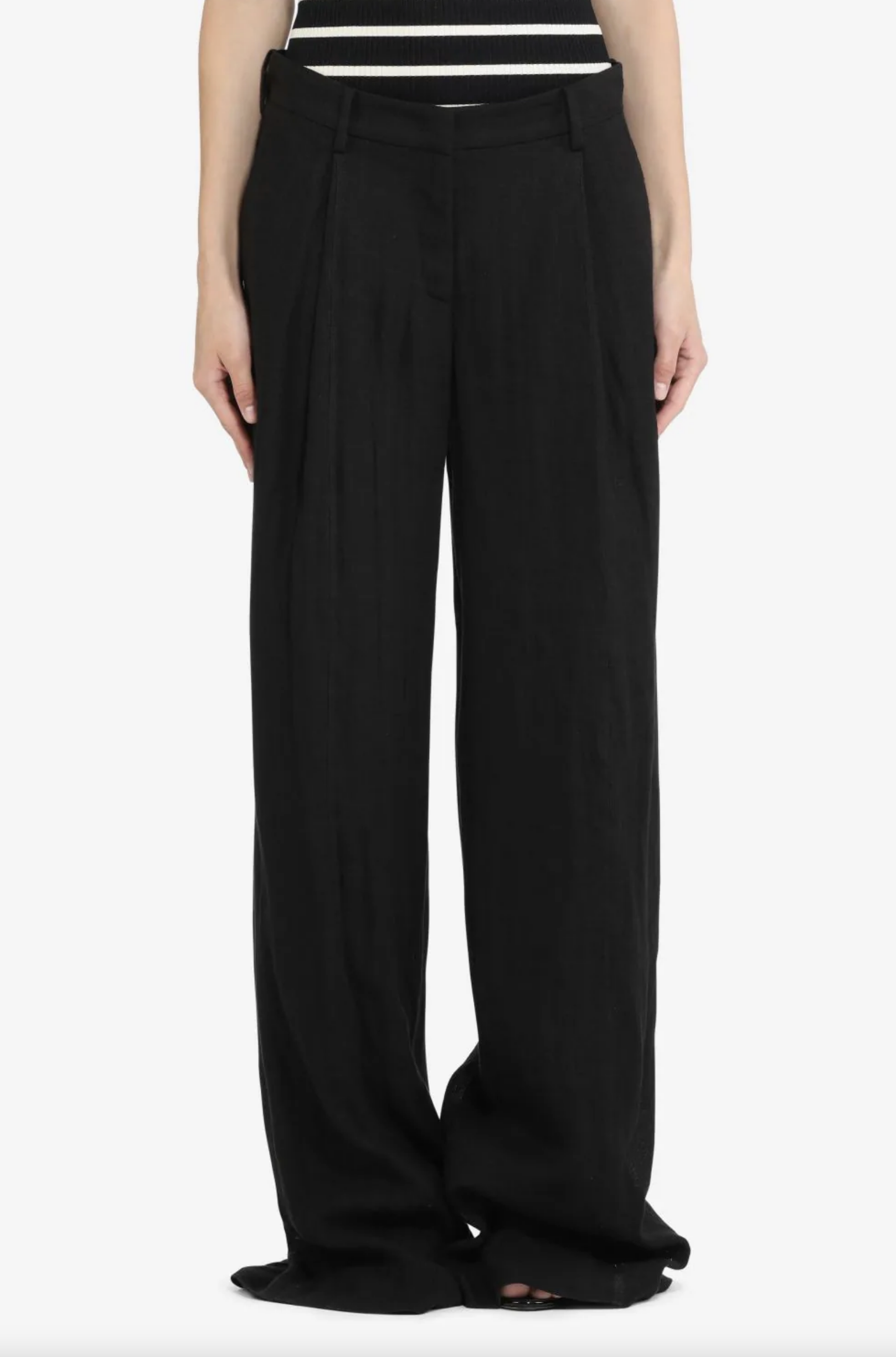 Trouser Linen Black N°21 Salvatore Schito