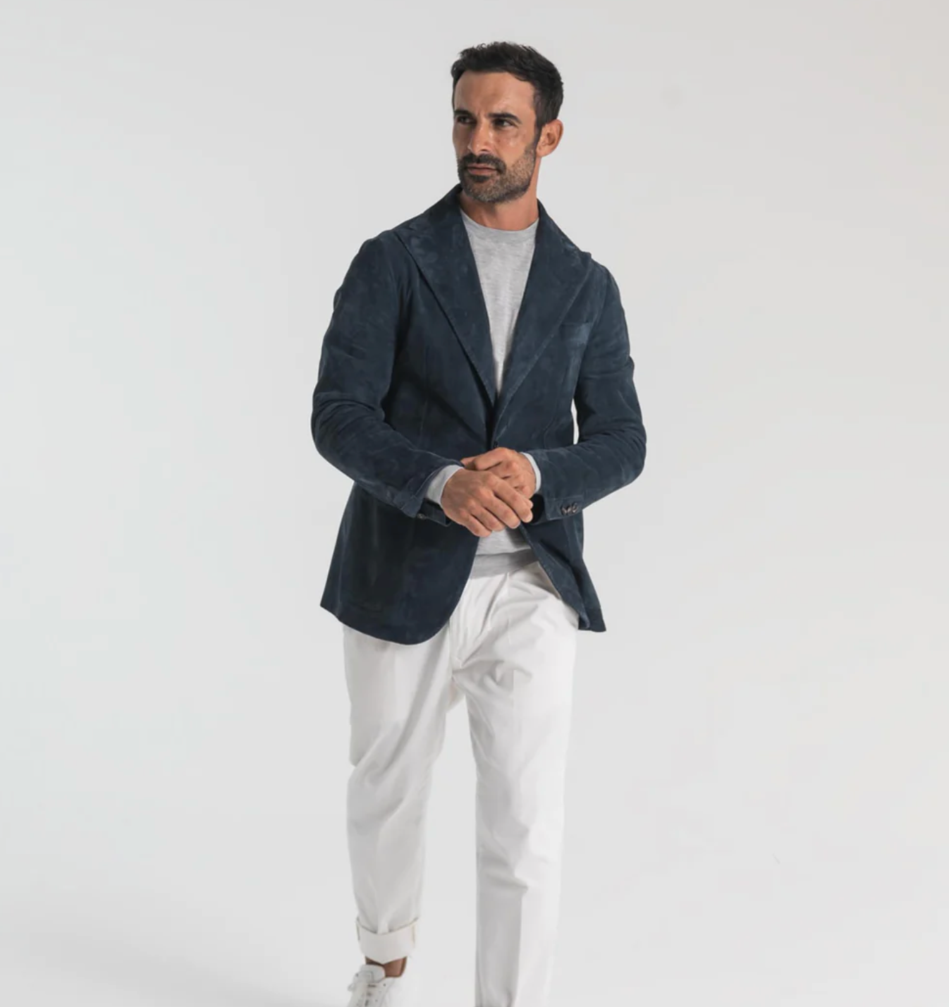 Jacket Suede Blue ALFREDO RIFUGIO Salvatore Schito