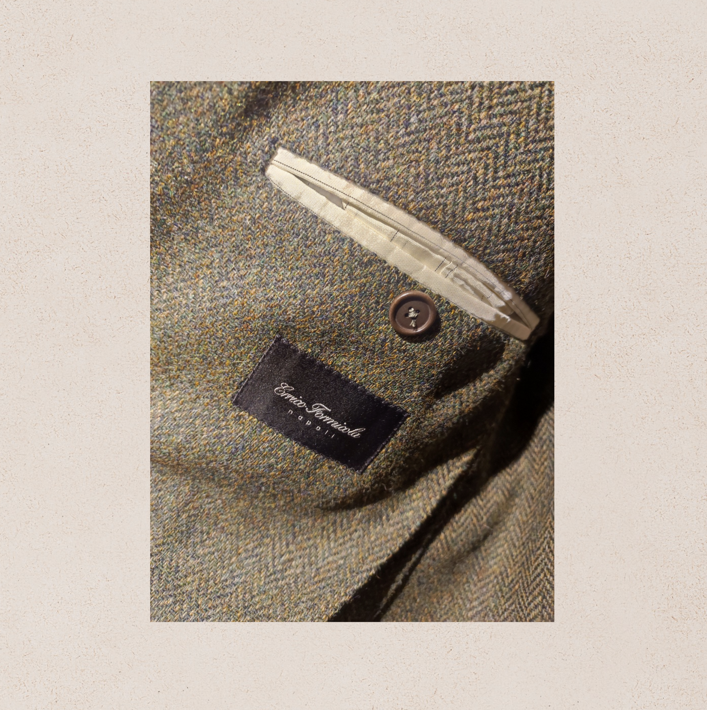 Jacket Green Herringbone E.FORMICOLA Salvatore Schito