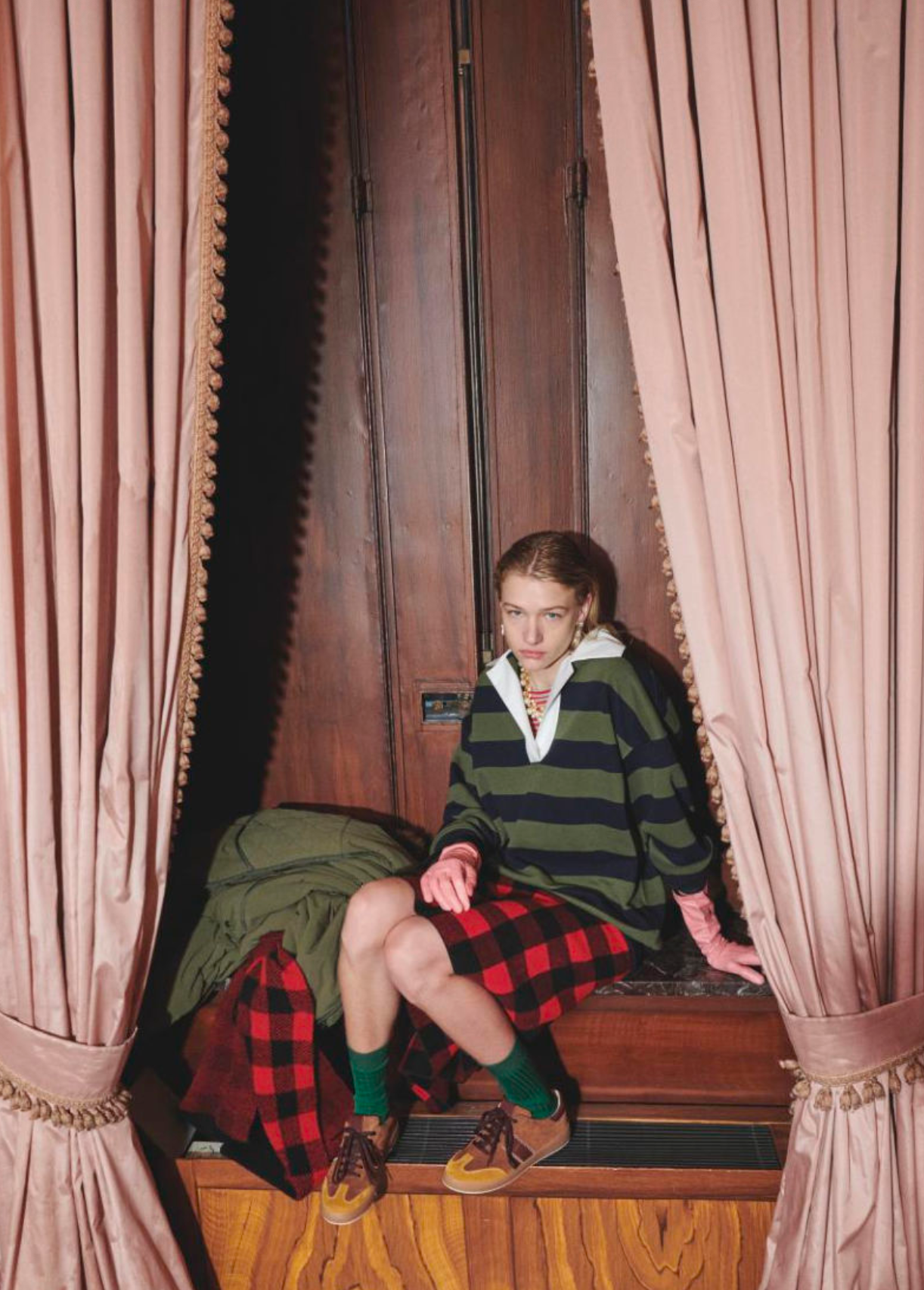 N21 Striped Cotton Polo Sweatshirt
