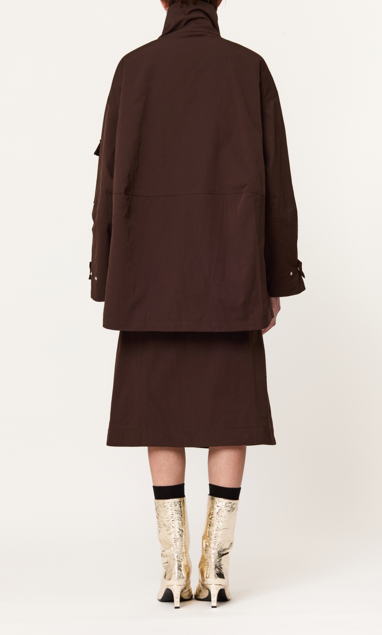 Plan C Oversized Utility Jacket Brown
