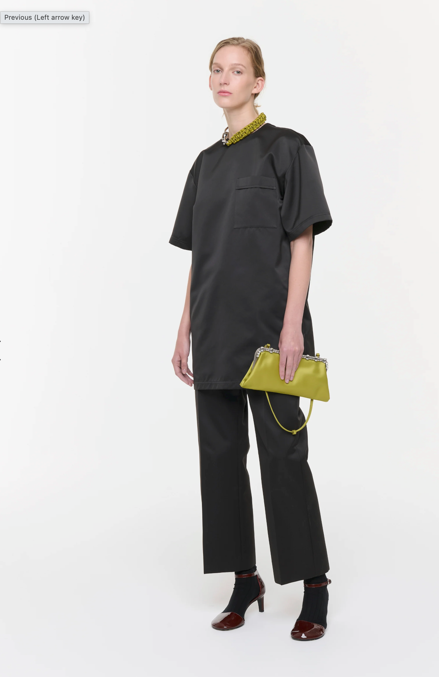 Plan C Cropped Straight Leg Trousers Black
