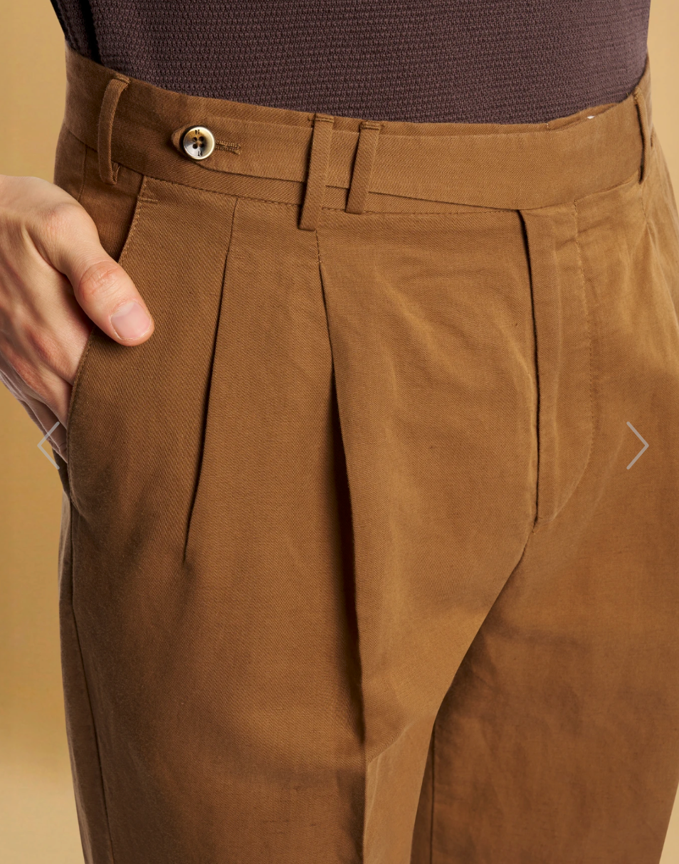 PT TORINO Carrot Fit Trouser Nut Cotton Twill