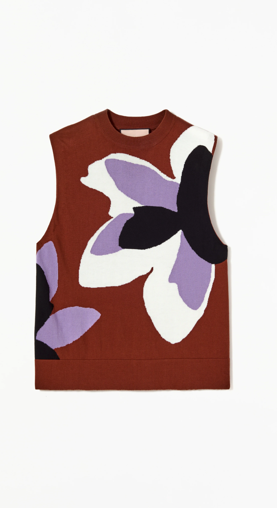 Plan C Floral Knit Vest