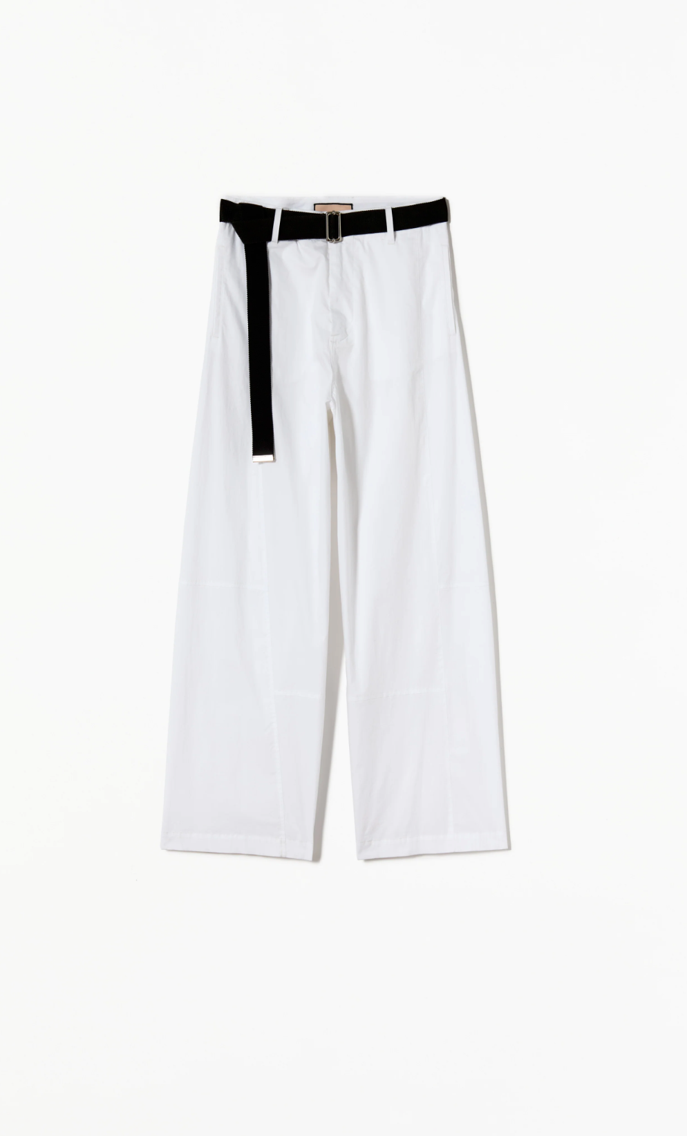 Plan C White Belted Trousers