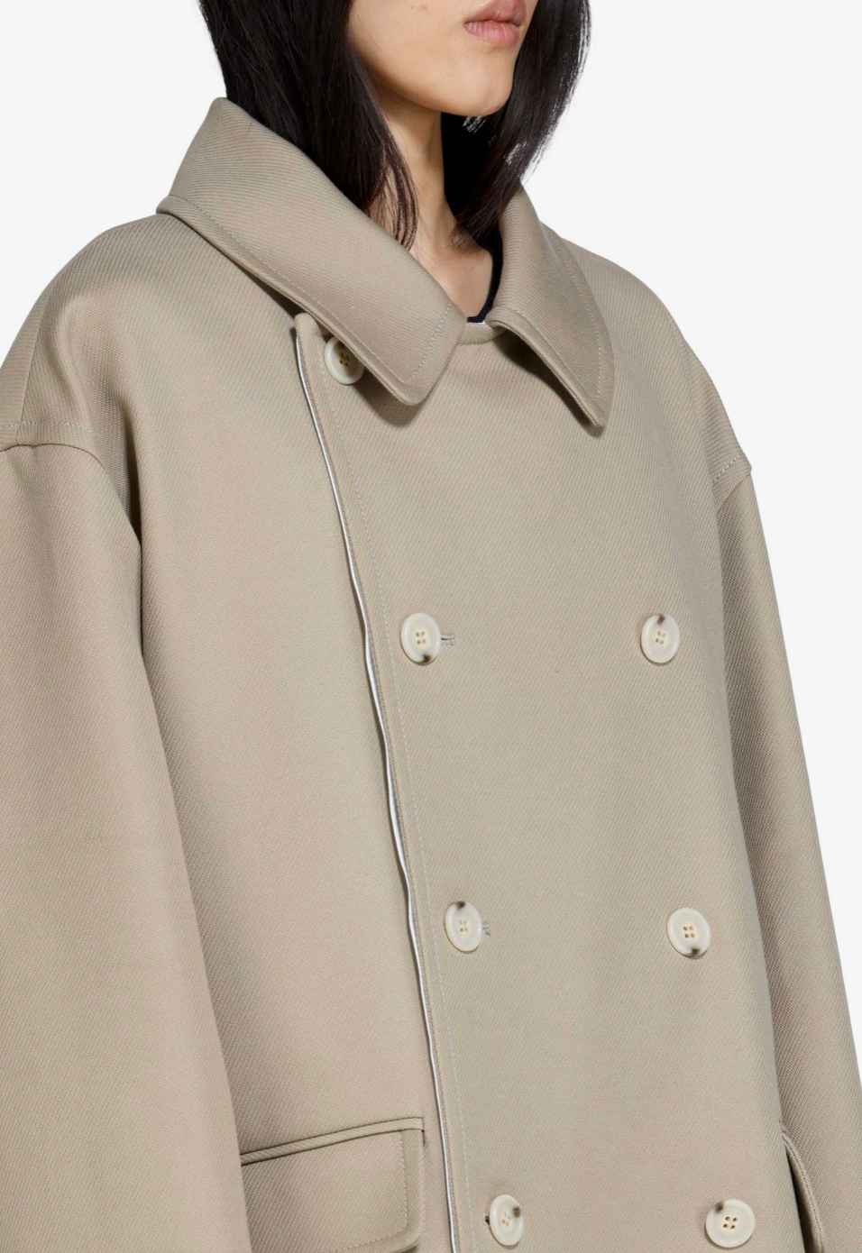 N°21 Double Breasted Beige Caban