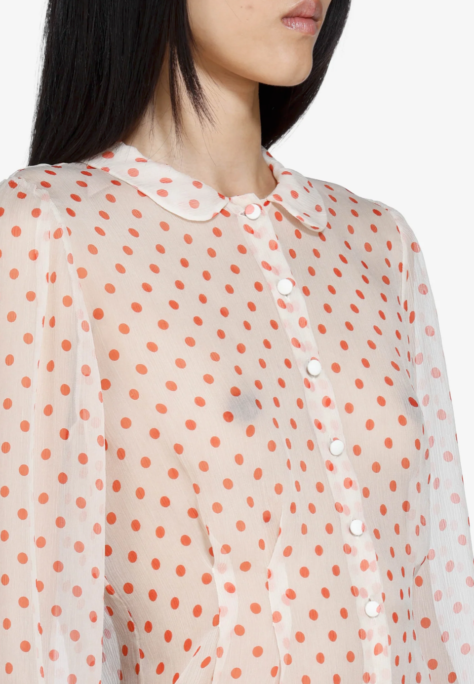 N°21 Cream Polka Dot Blouse