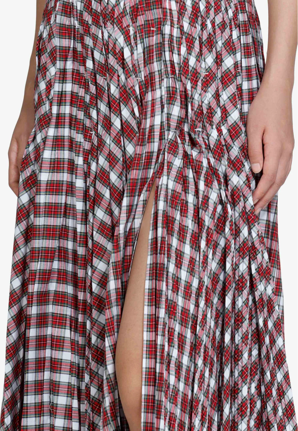 N°21 Red Checked Midi Skirt