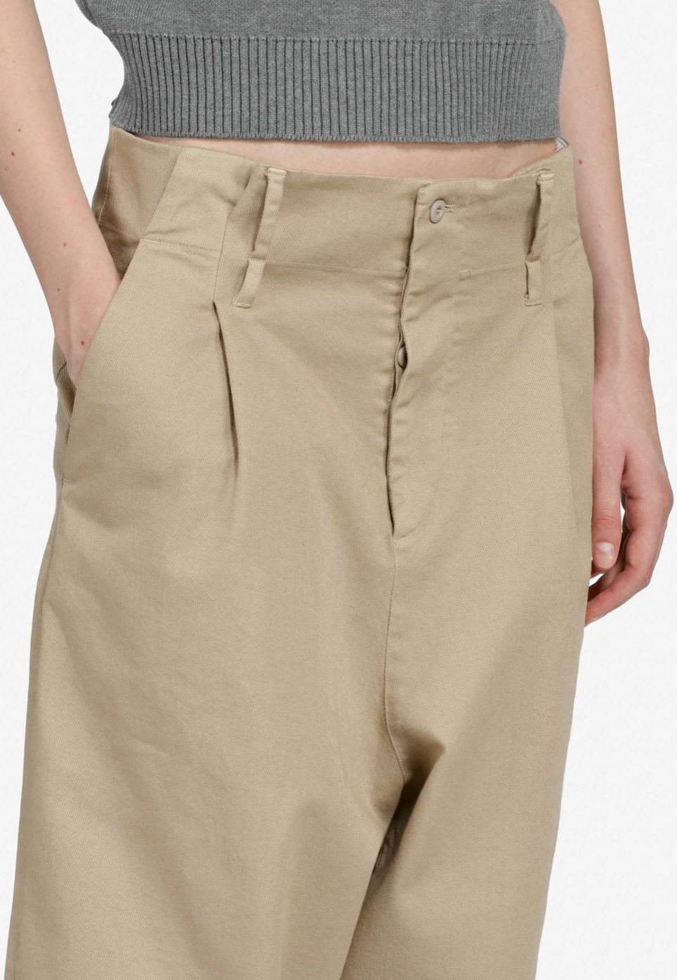 N°21 Wide Leg Beige Trousers