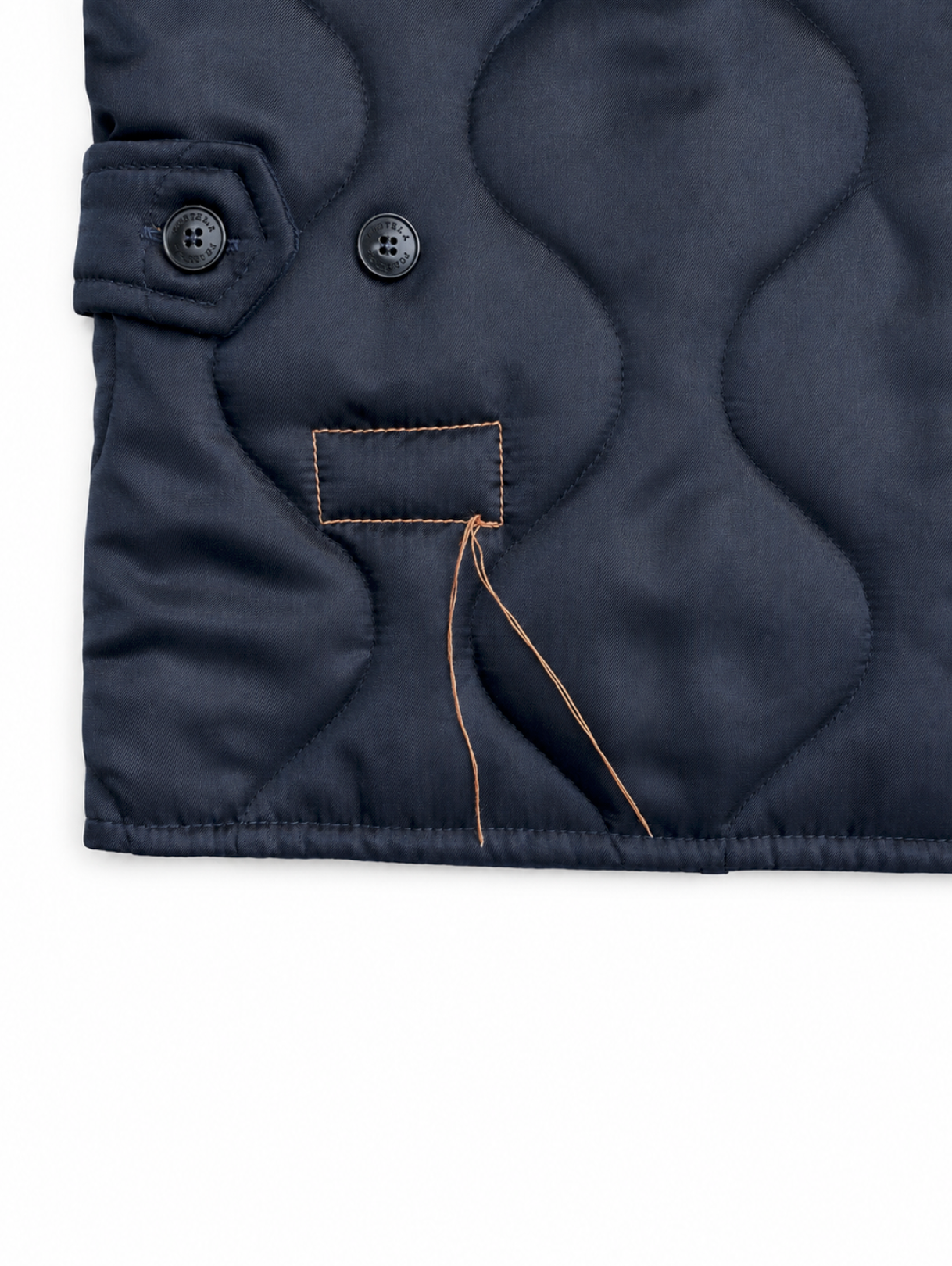Fortela Military Quilted Jacket Navy
