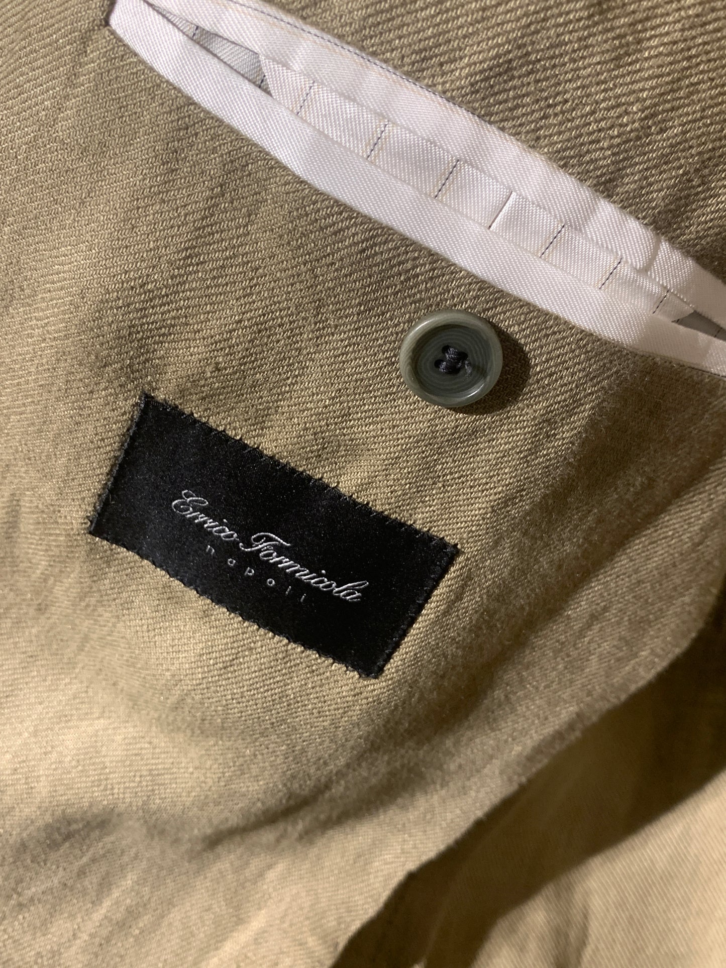 1300.00 Suit Linen Khaki E.FORMICOLA Salvatore Schito