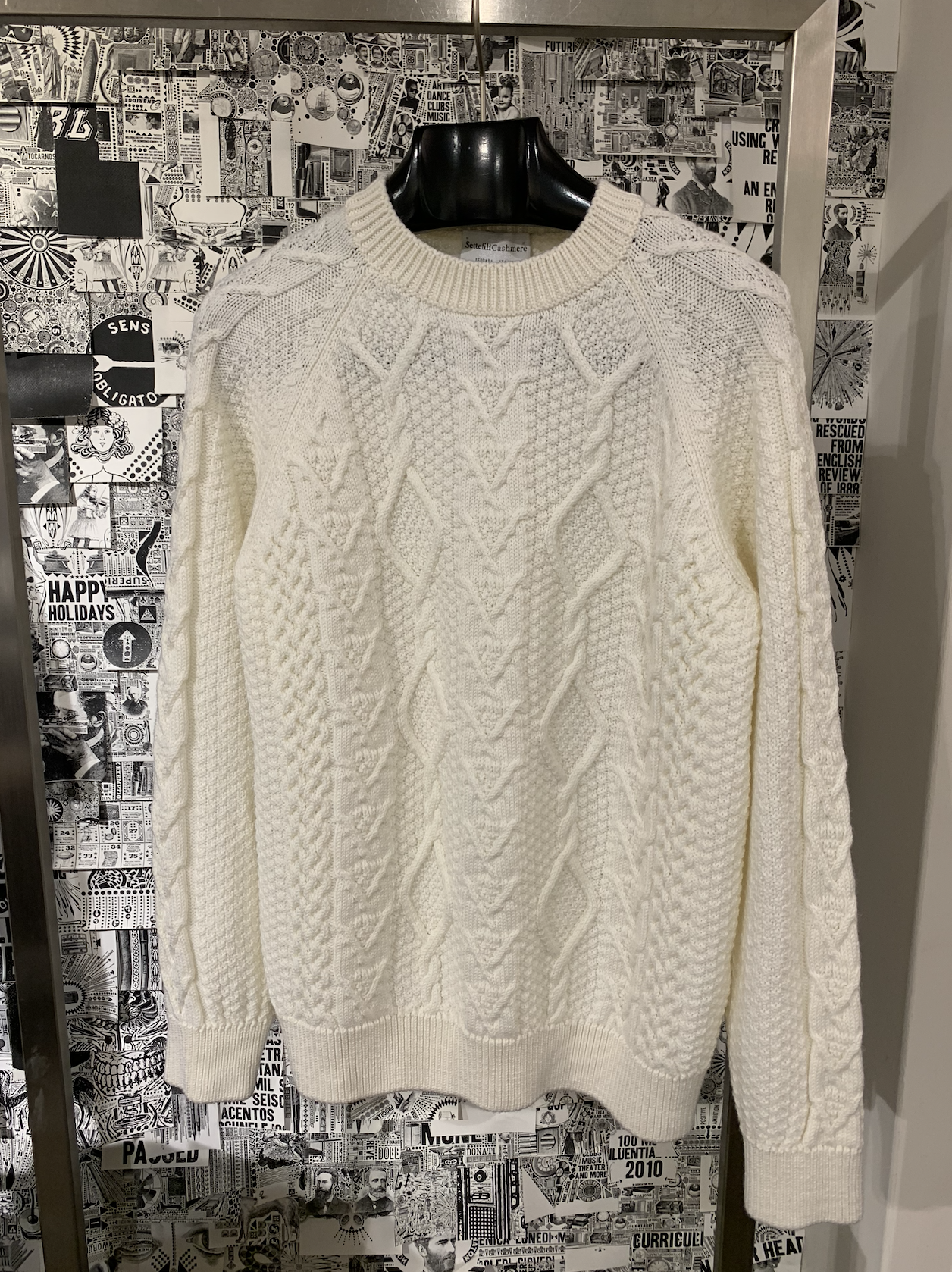 680.00 Sweater Cable/White SETTEFILI Salvatore Schito