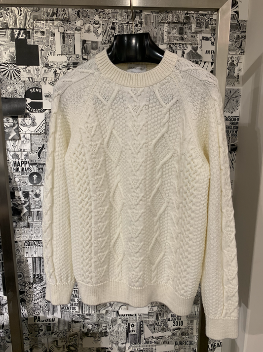 680.00 Sweater Cable/White SETTEFILI Salvatore Schito