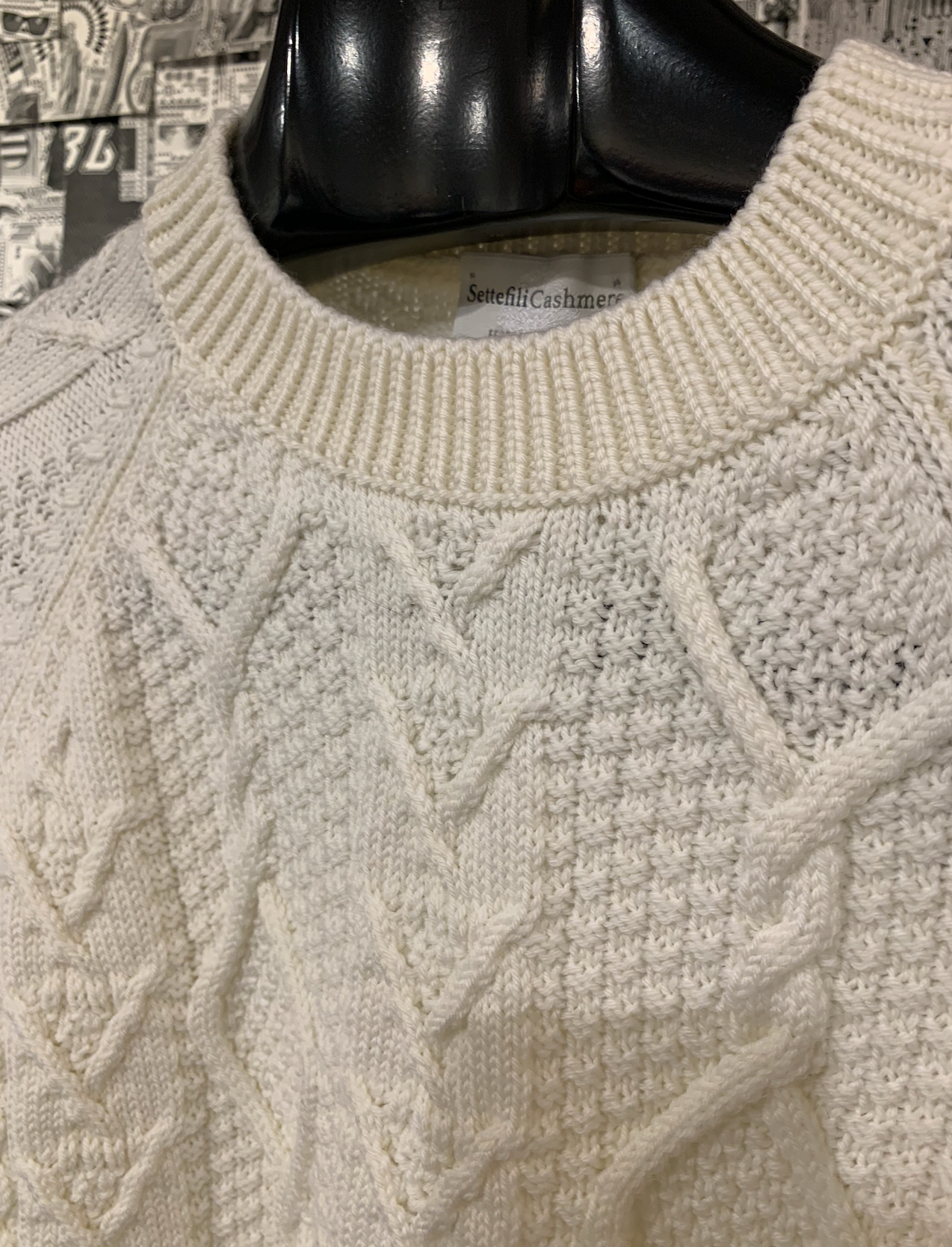 680.00 Sweater Cable/White SETTEFILI Salvatore Schito