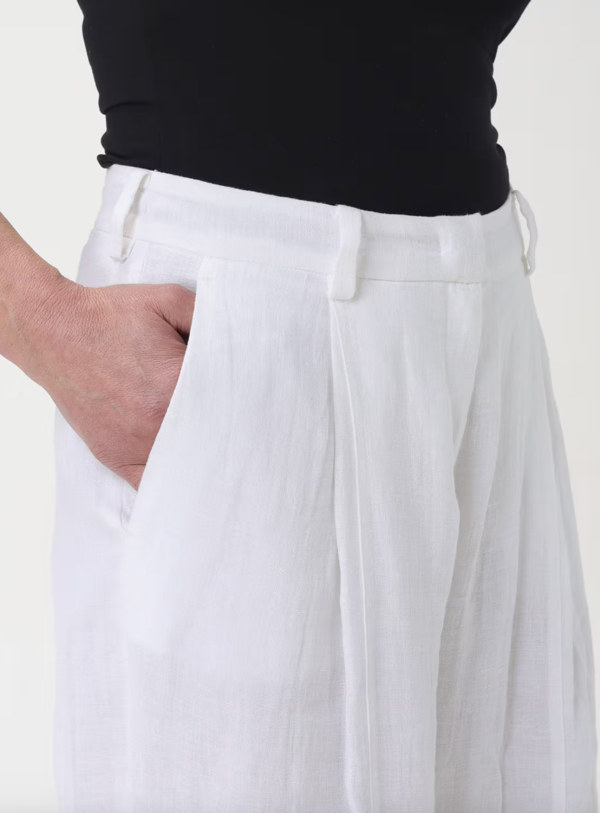 Trouser Linen White N°21 Salvatore Schito