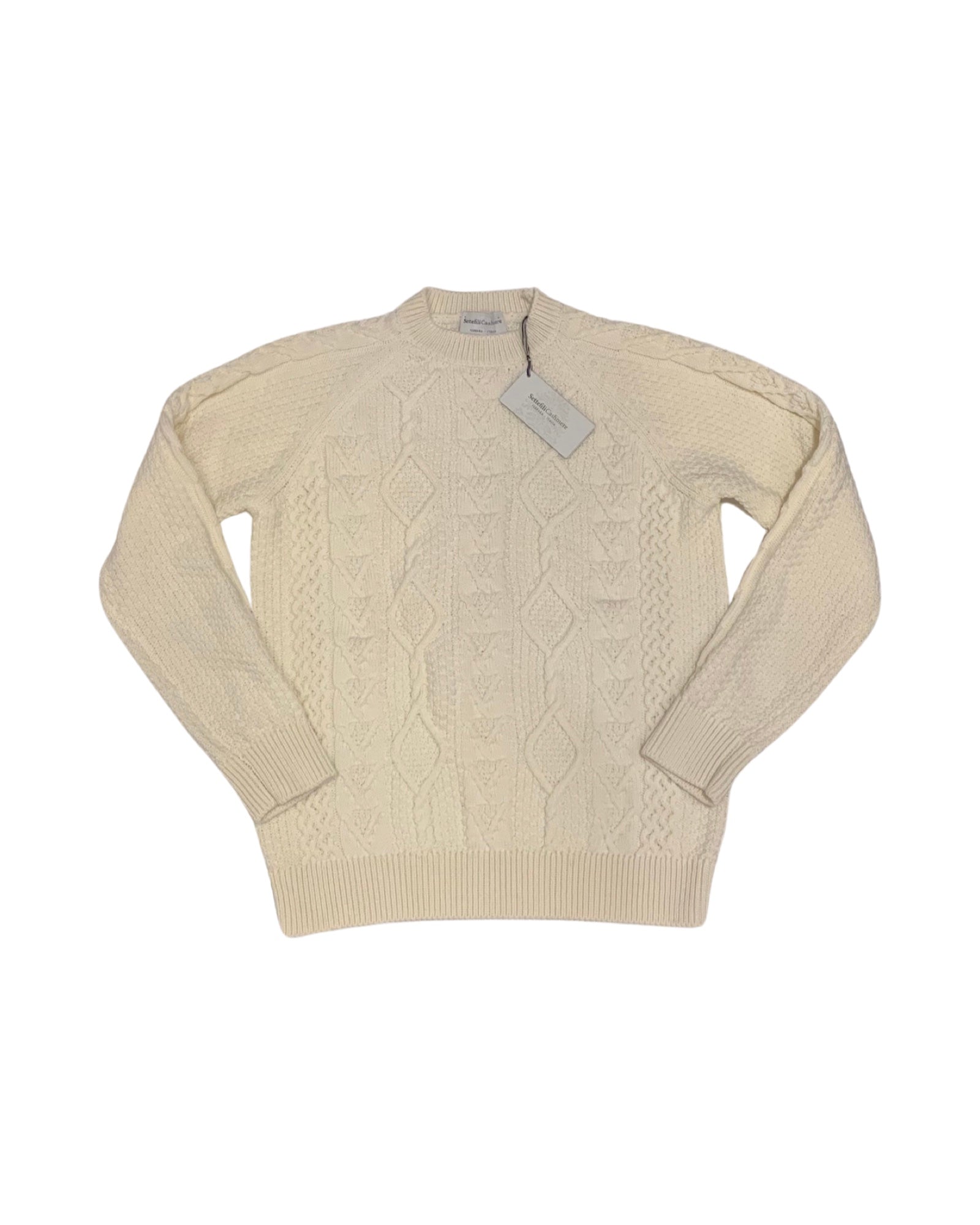 680.00 Sweater Cable/White SETTEFILI Salvatore Schito
