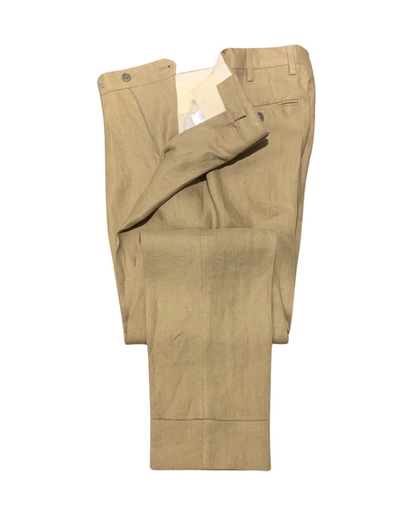 1300.00 Suit Linen Khaki E.FORMICOLA Salvatore Schito