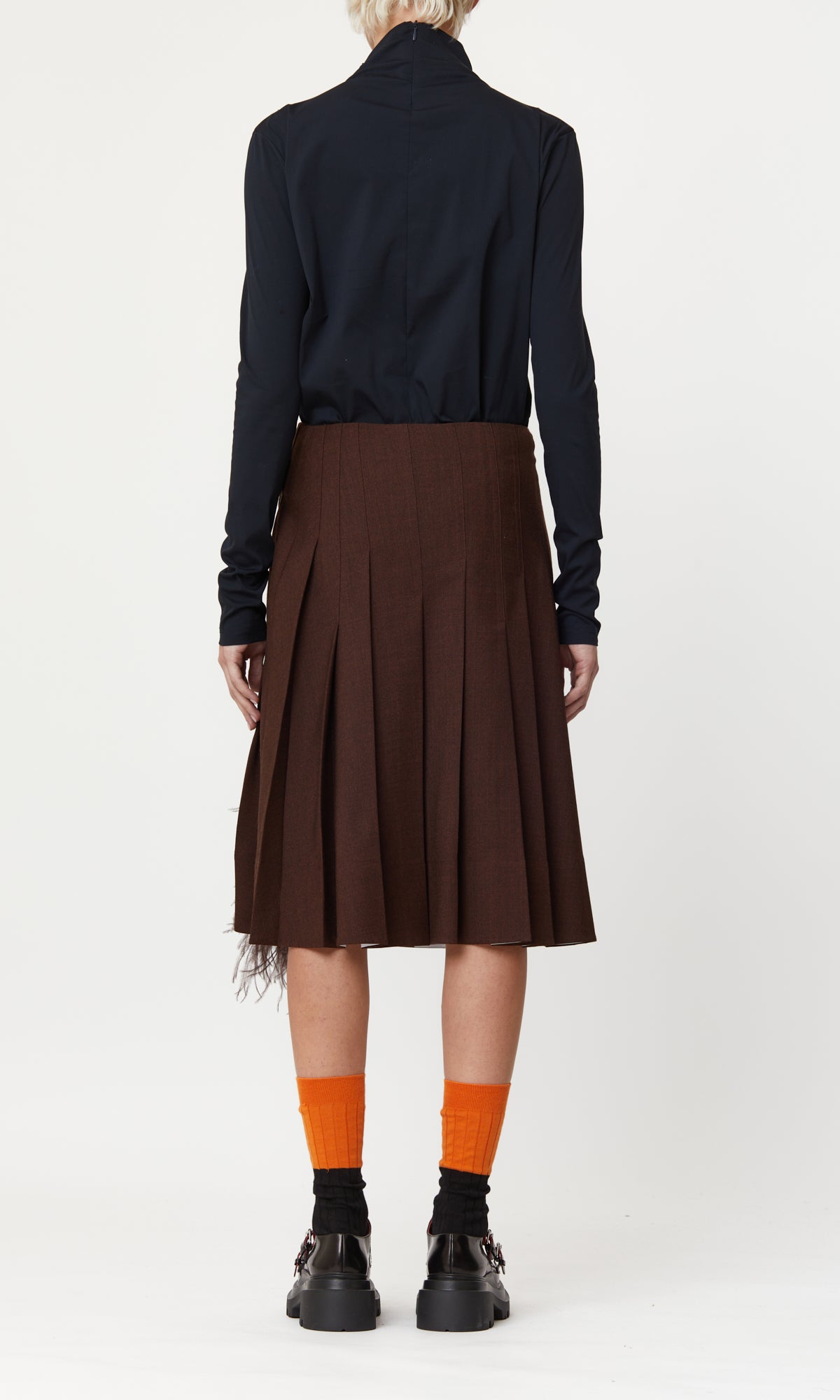 SKIRT BROWN MELANGE