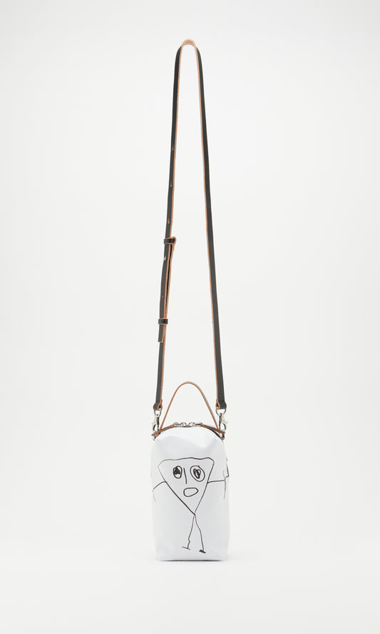 BAG VERTICAL PILI PRINTED WHITE
