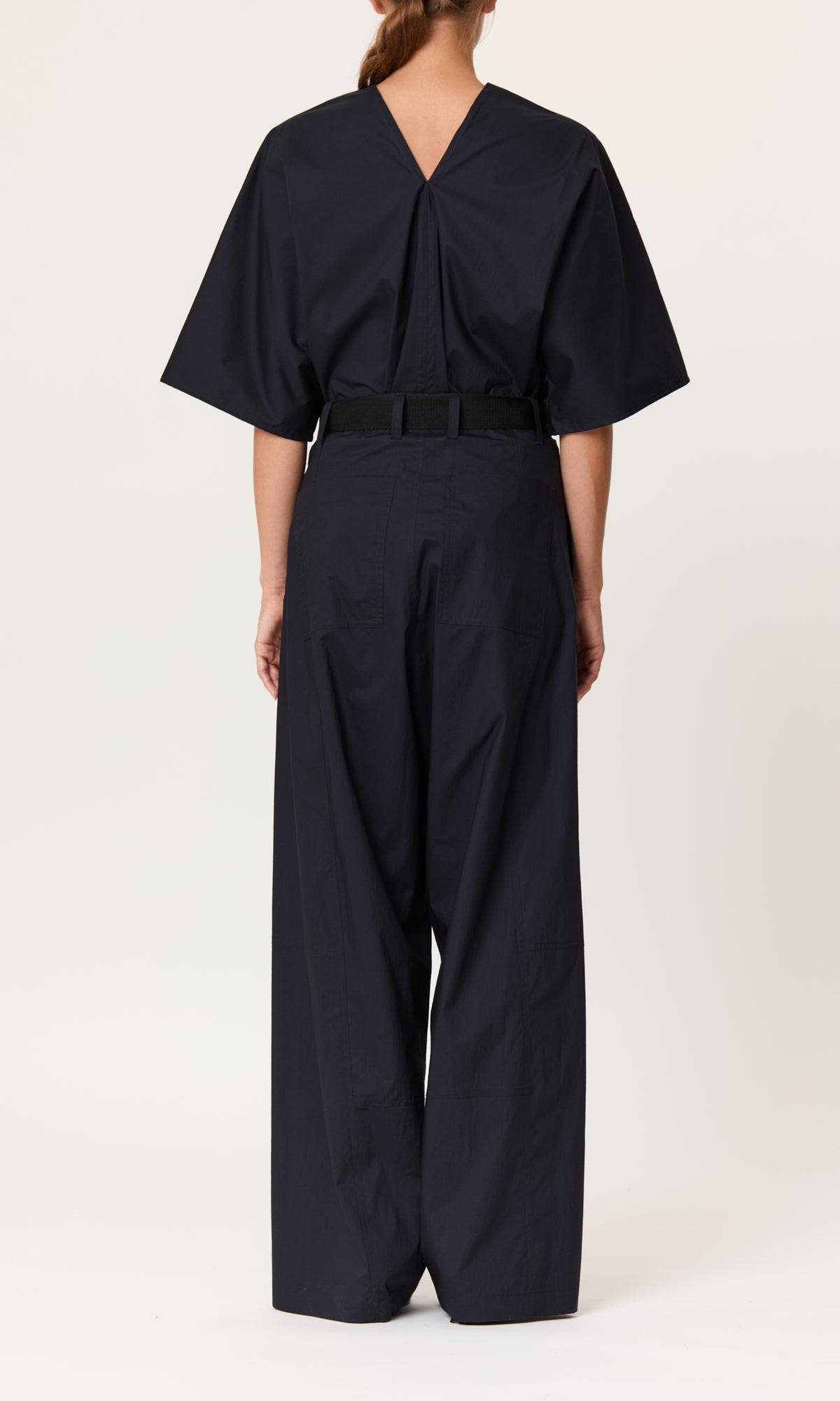 TROUSERS BLACK MELANGE