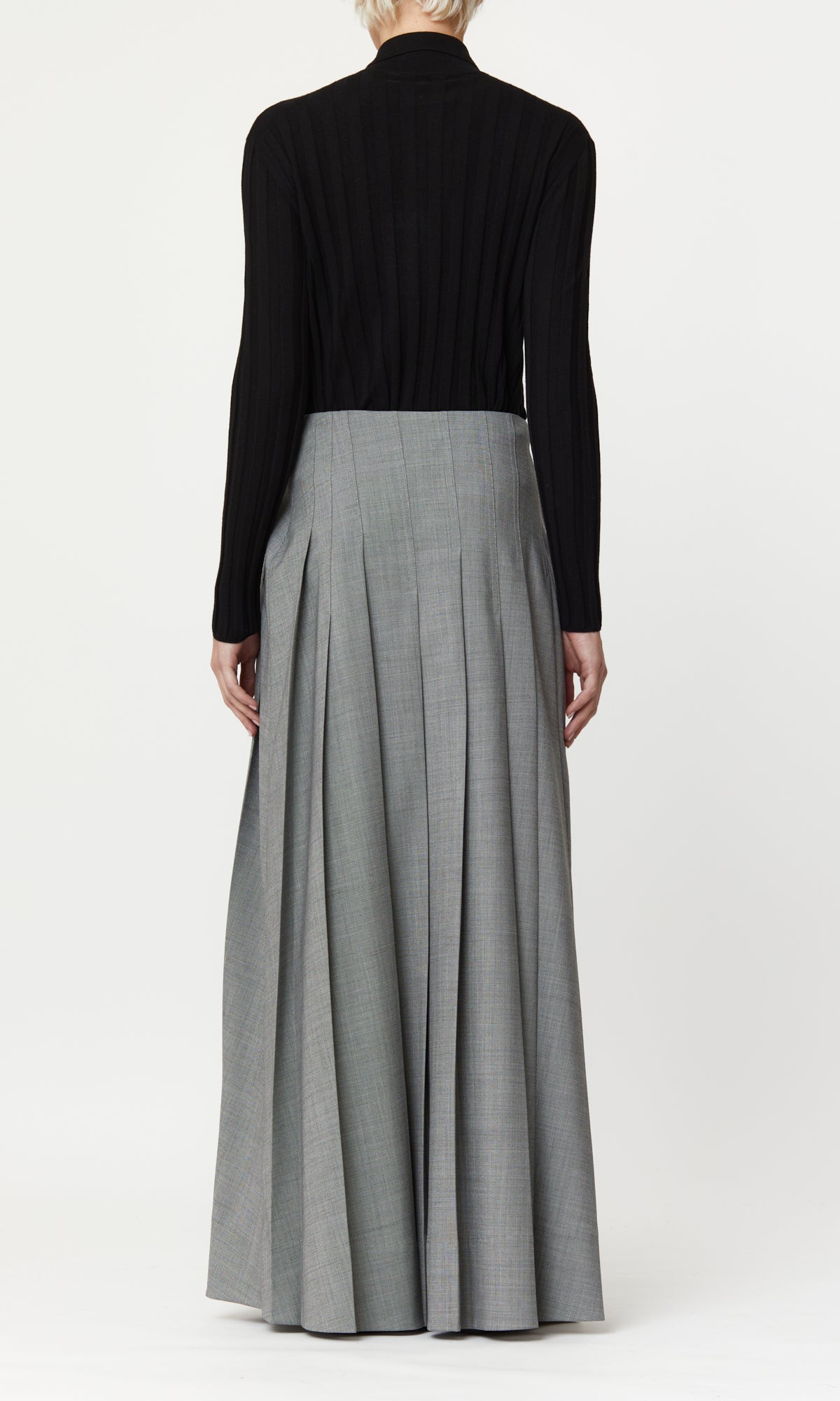 SKIRT BLACK MELANGE