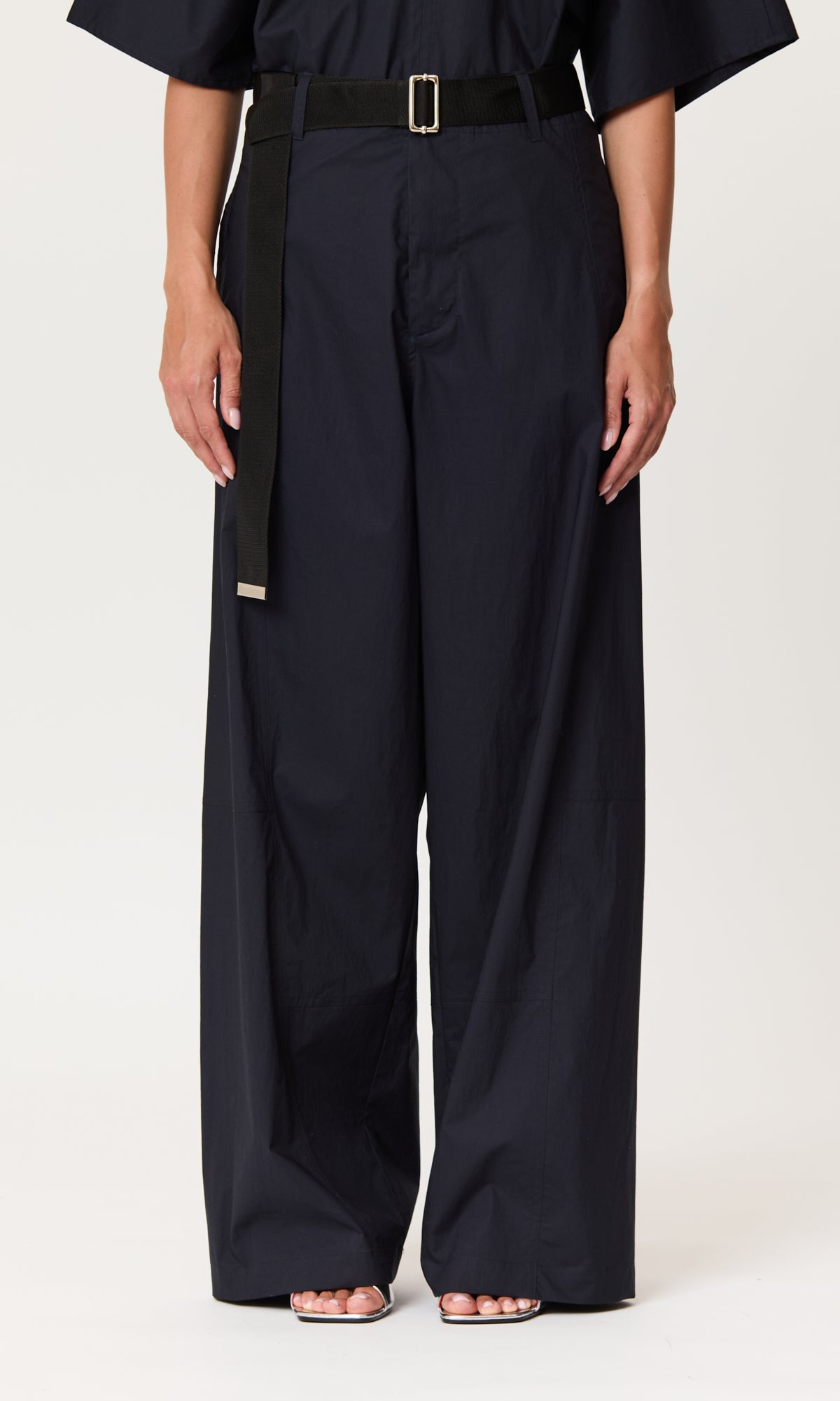 TROUSERS BLACK MELANGE