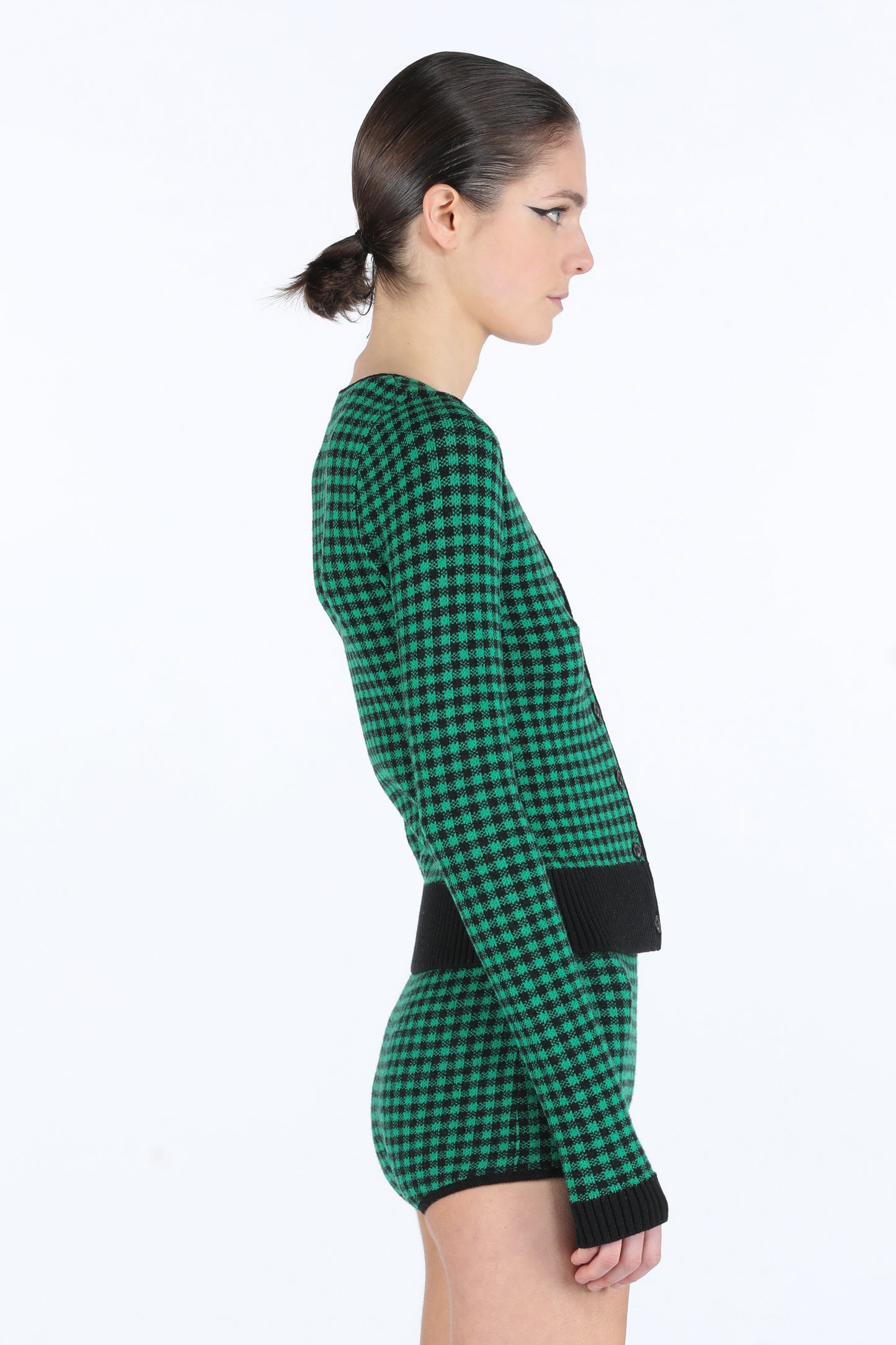 280.00 Cardigan Green Check N°21 Salvatore Schito