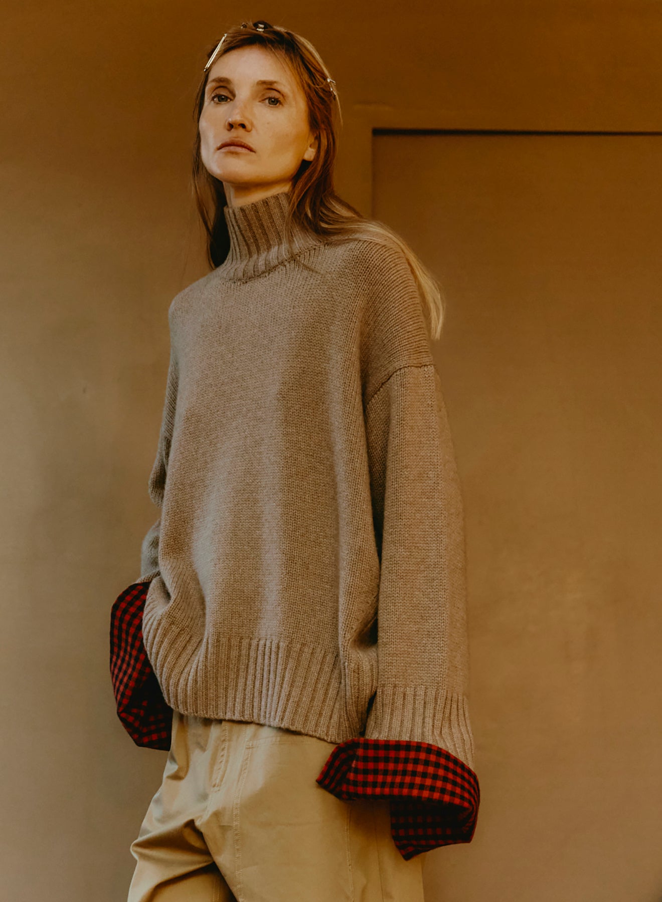 Maison Jejia Olly Turtle Jumper Taupe