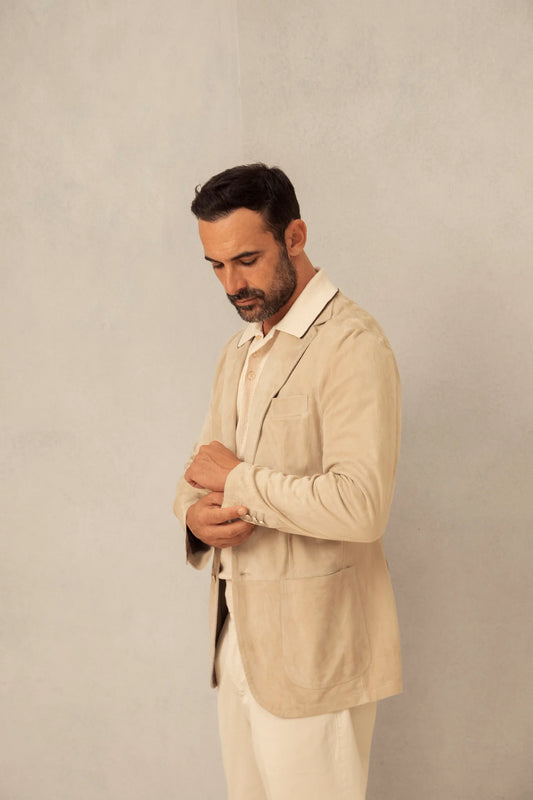 Alfredo Rifugio Suede Jacket Beige