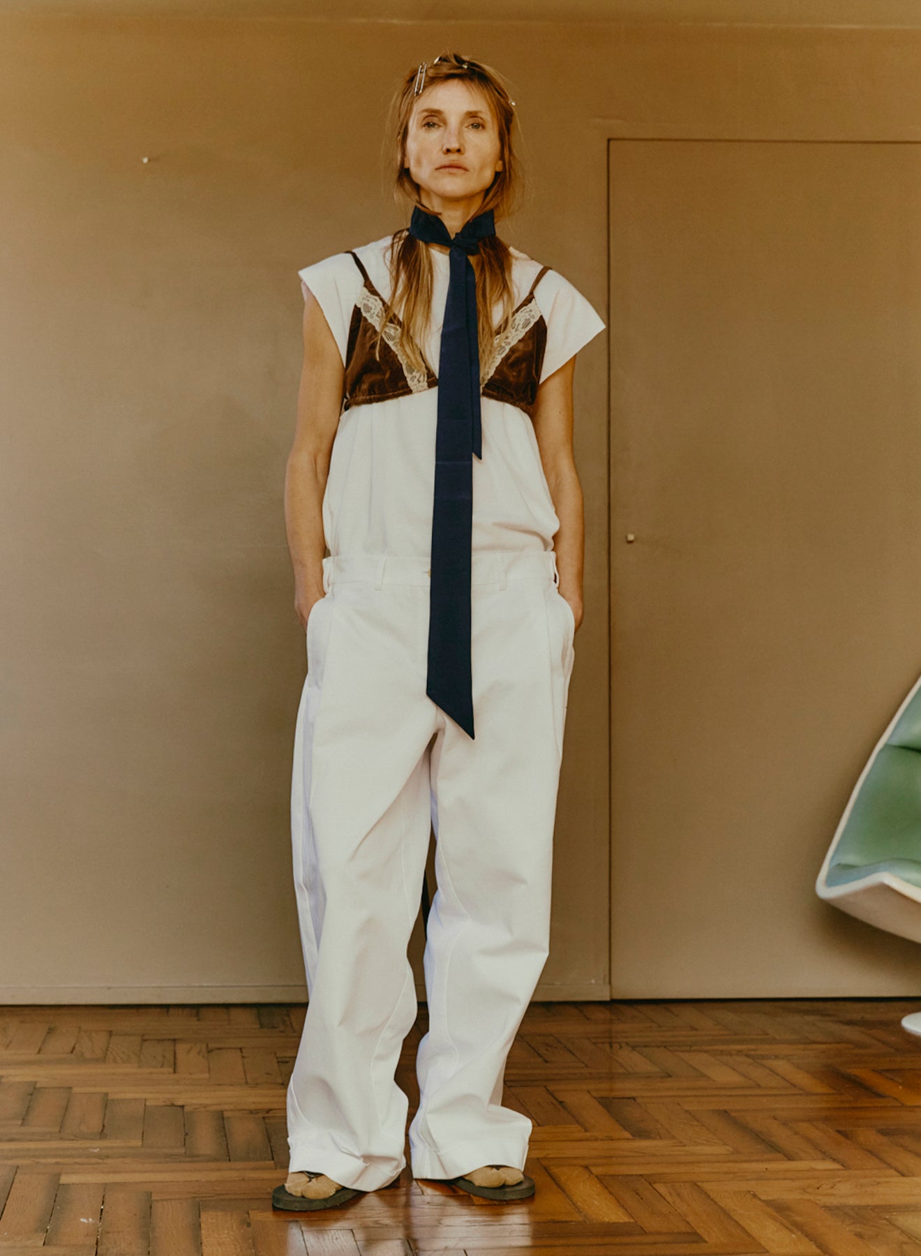 Maison Jejia Andrea Pant White