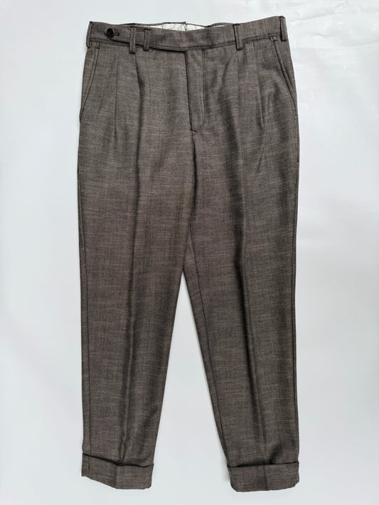 TROUSER FT76 0060 CABARDINE MARRONE