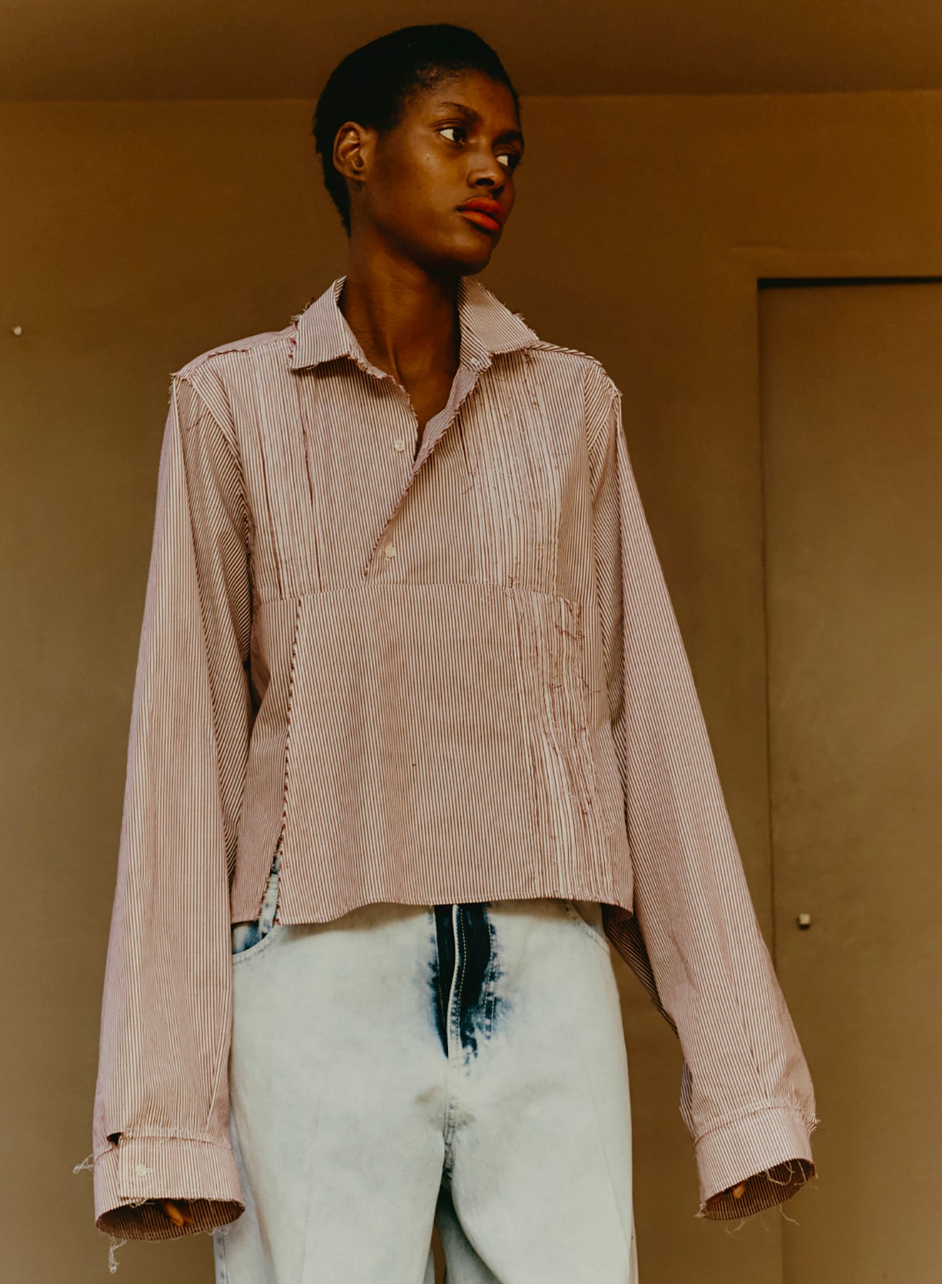 Maison Jejia Berry Shirt Pink Stripe