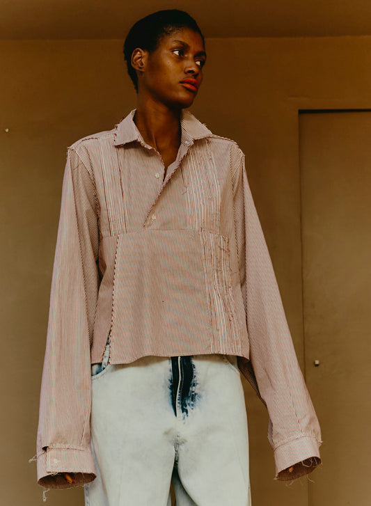 Maison Jejia Berry Shirt Pink Stripe