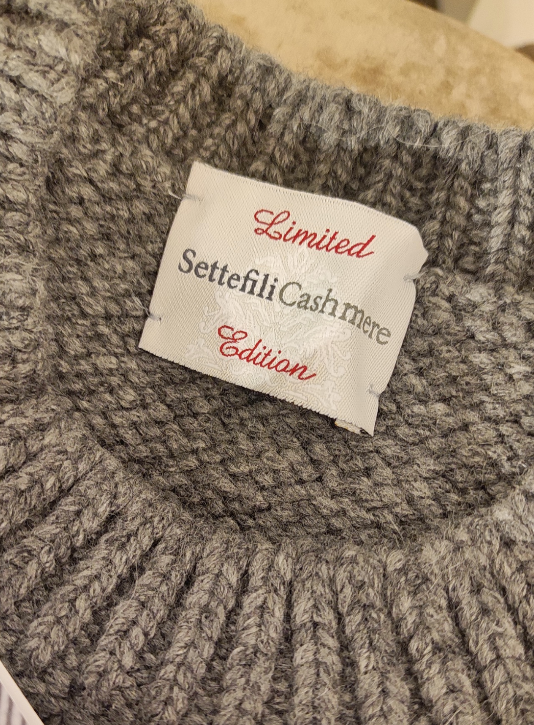 Handknit Cashmere Grey SETTEFILI Salvatore Schito