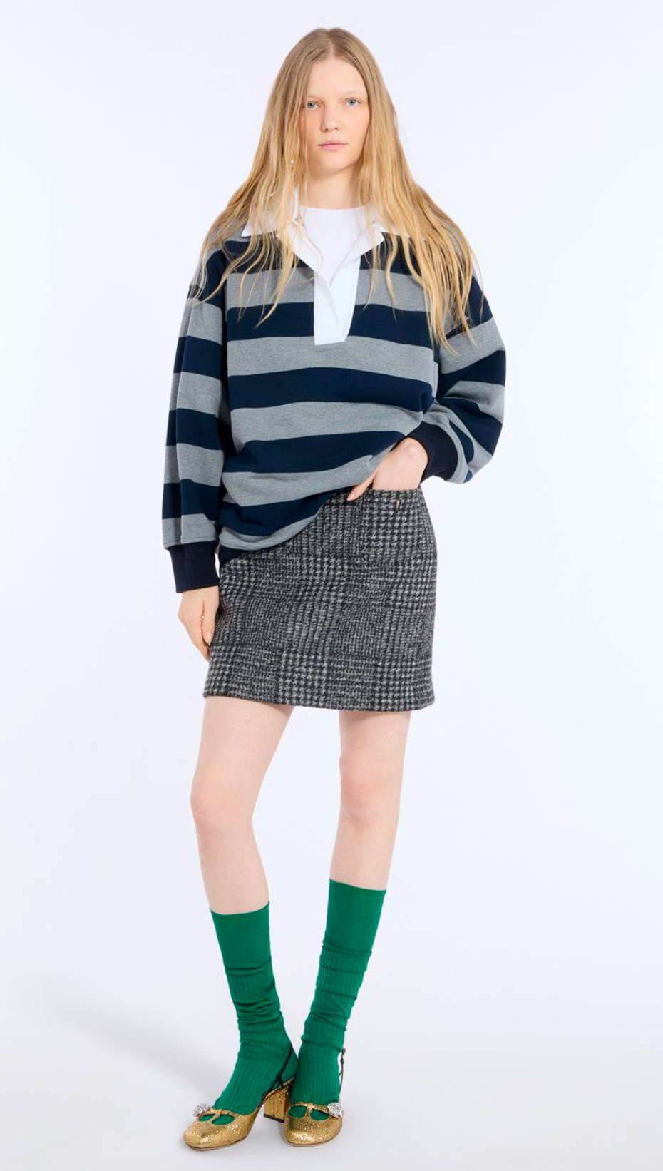 N21 Checked Mini Skirt