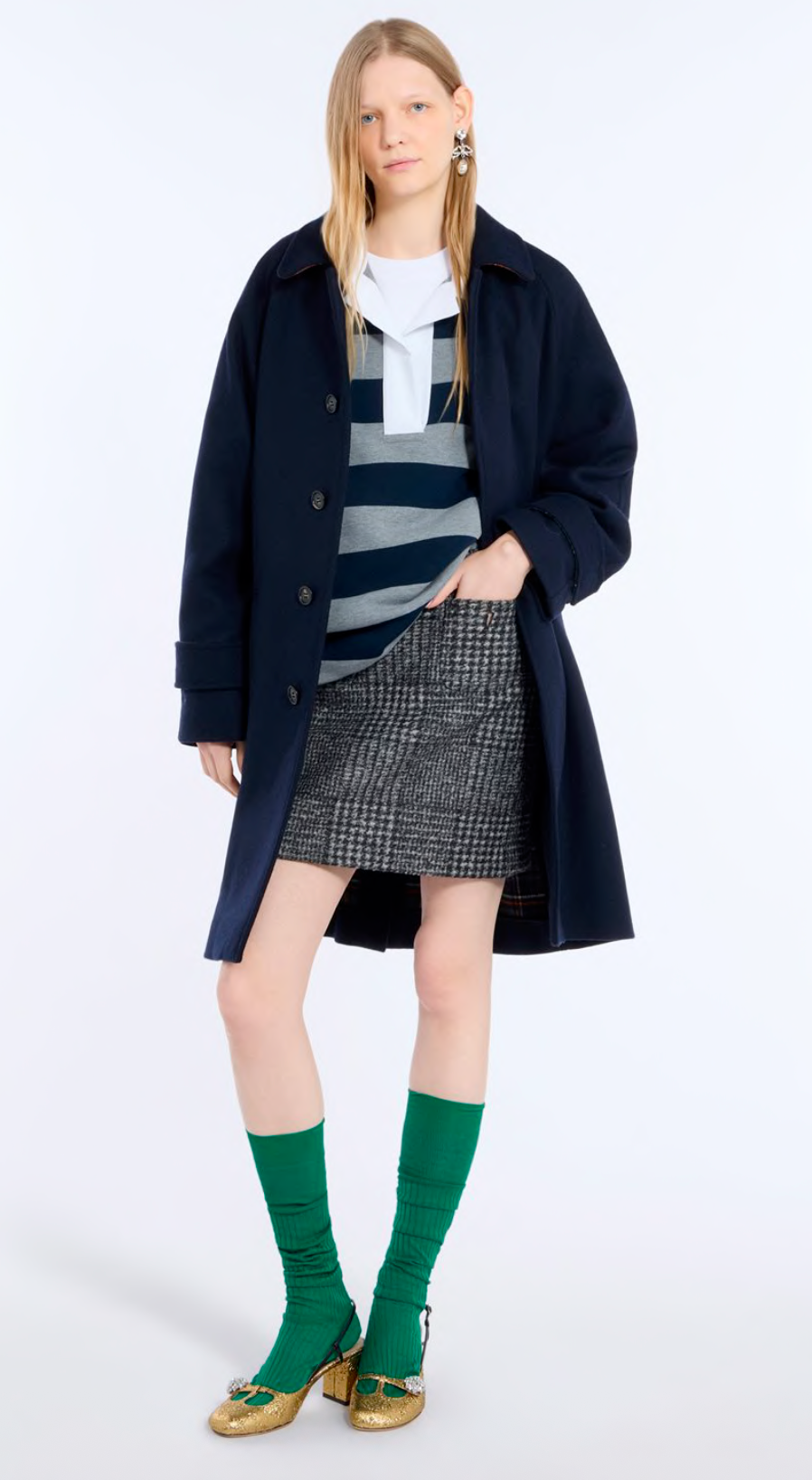 N21 Checked Mini Skirt