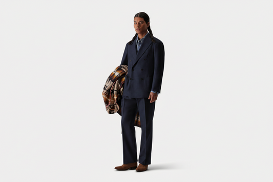 Fortela Toto navy flannel suit