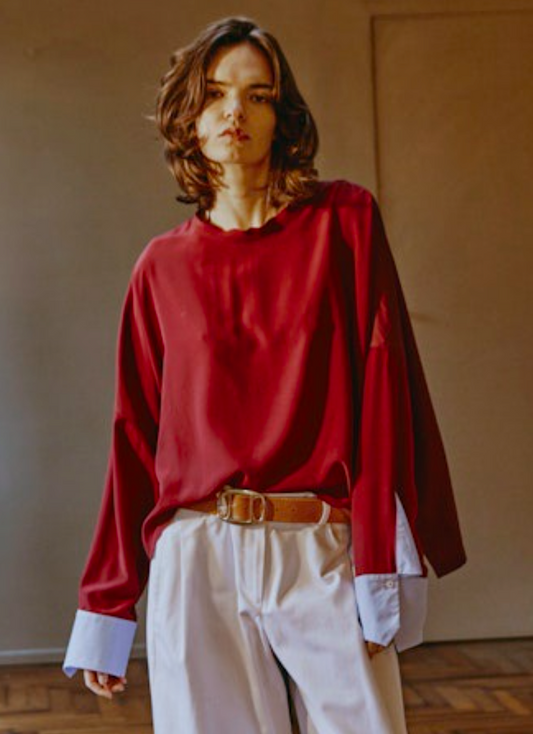 Maison Jejia Uma Shirt Bordeaux