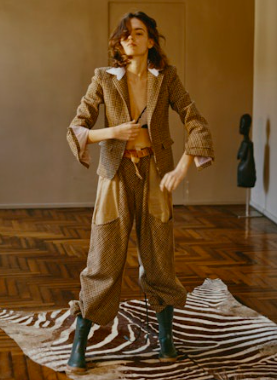 Maison Jejia Rose Baby Blazer Check