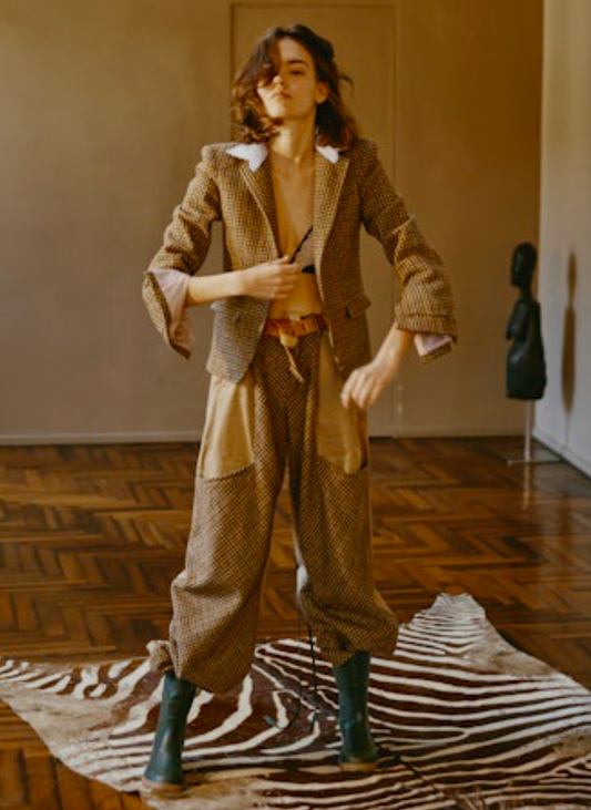 Maison Jejia Rose Baby Blazer Check