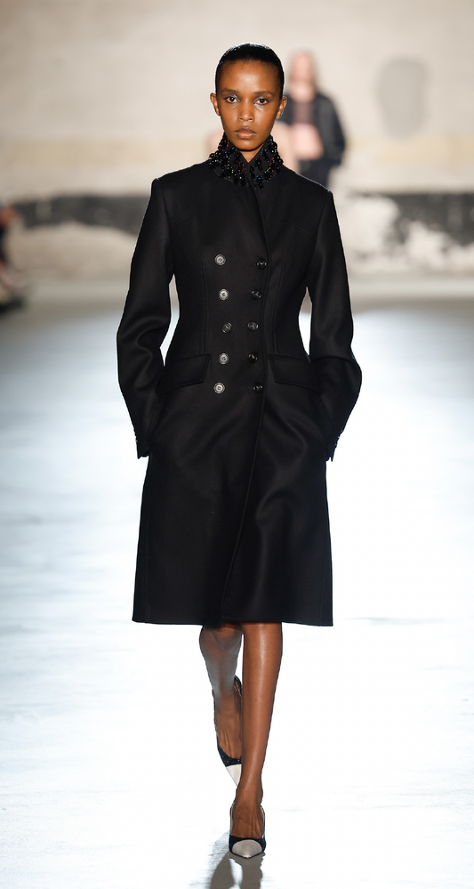 N21 Double Breasted Tailored Coat Black
