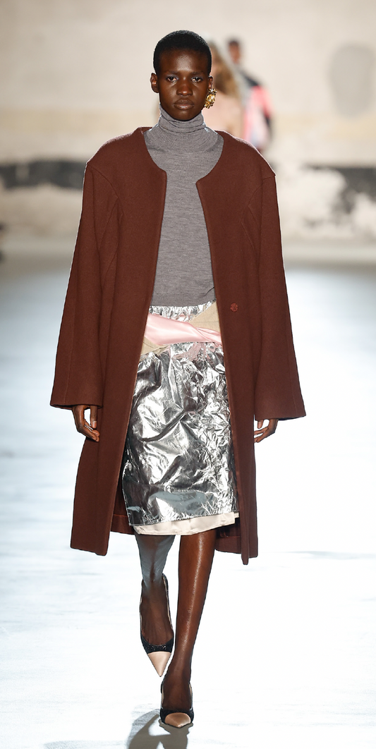 N21 Long Wool Coat Brown