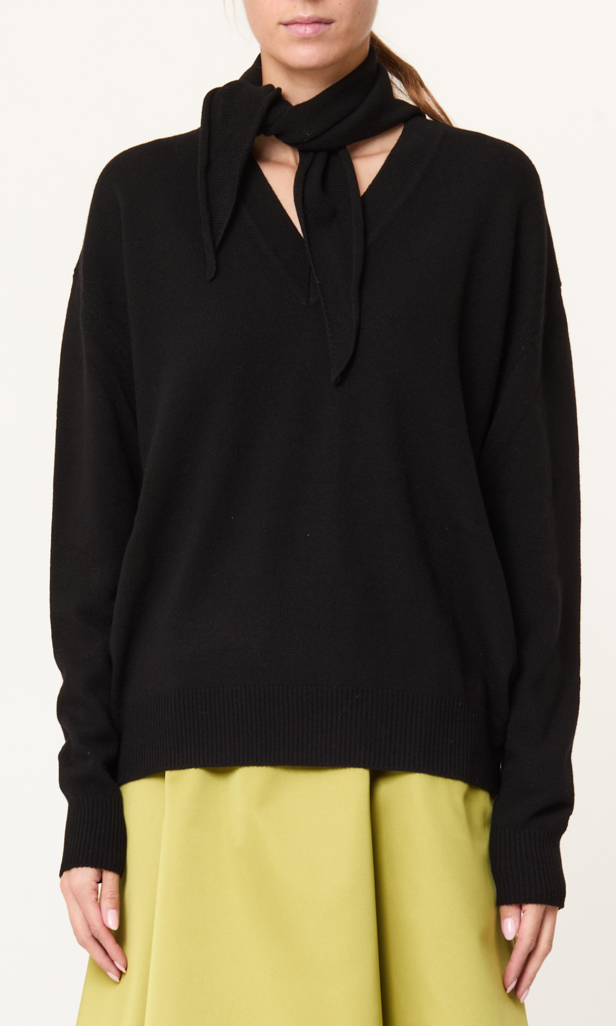 Plan C Foulard Knit Jumper Black