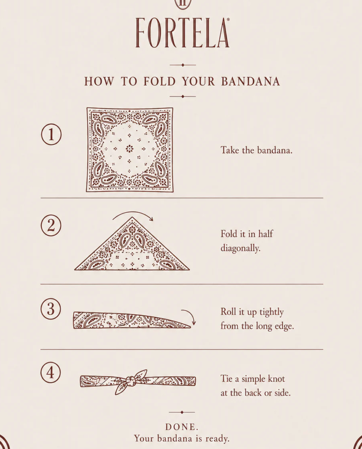 Fortela Bandana Printed "Paisley"