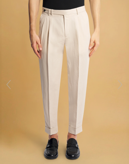 PT TORINO Carrot Twill Trousers Beige