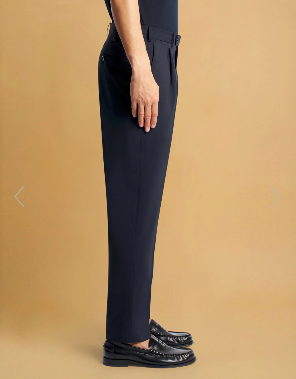 PT TORINO Trouser Navy Wool Blend