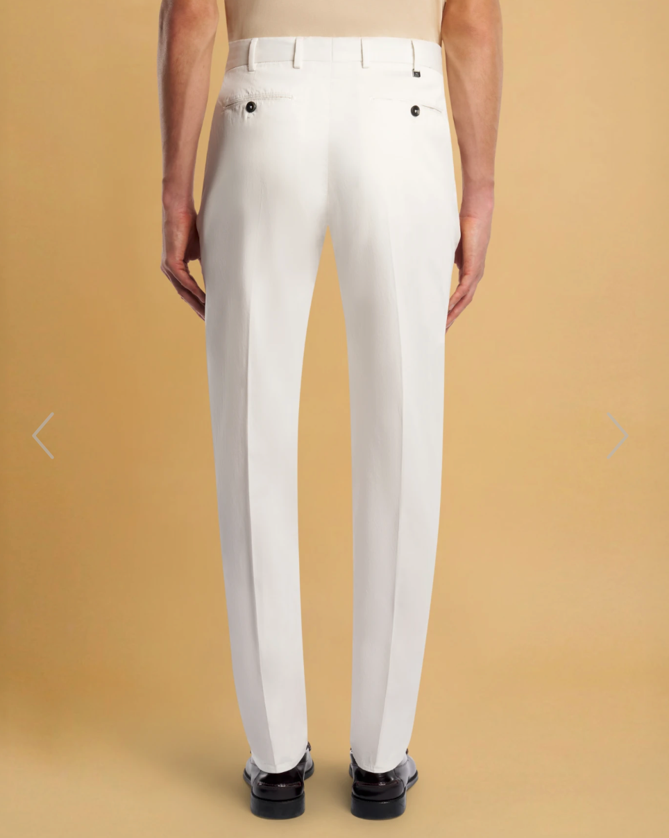 PT TORINO Bundfaltenhose Ecru Wool Blend